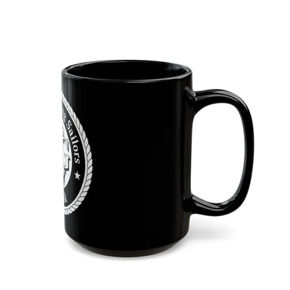 AFLOAT Training Group ATG Norfolk BW (U.S. Navy) Black Coffee Mug-The Sticker Space