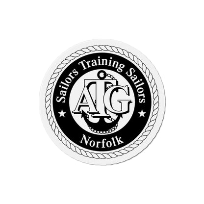 AFLOAT Training Group ATG Norfolk BW (U.S. Navy) Die-Cut Magnet-3" x 3"-The Sticker Space