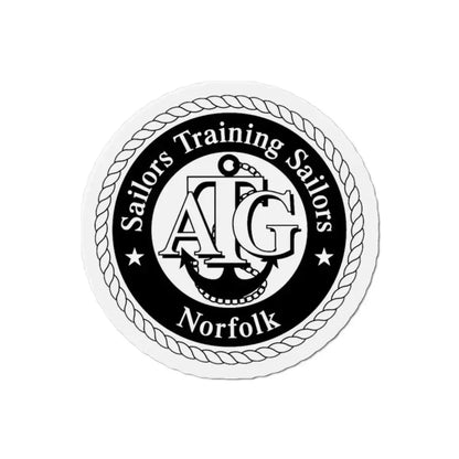 AFLOAT Training Group ATG Norfolk BW (U.S. Navy) Refrigerator Magnet 2 Inch - The Sticker Space