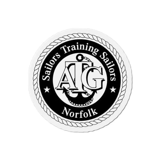 AFLOAT Training Group ATG Norfolk BW (U.S. Navy) Refrigerator Magnet 2 Inch - The Sticker Space