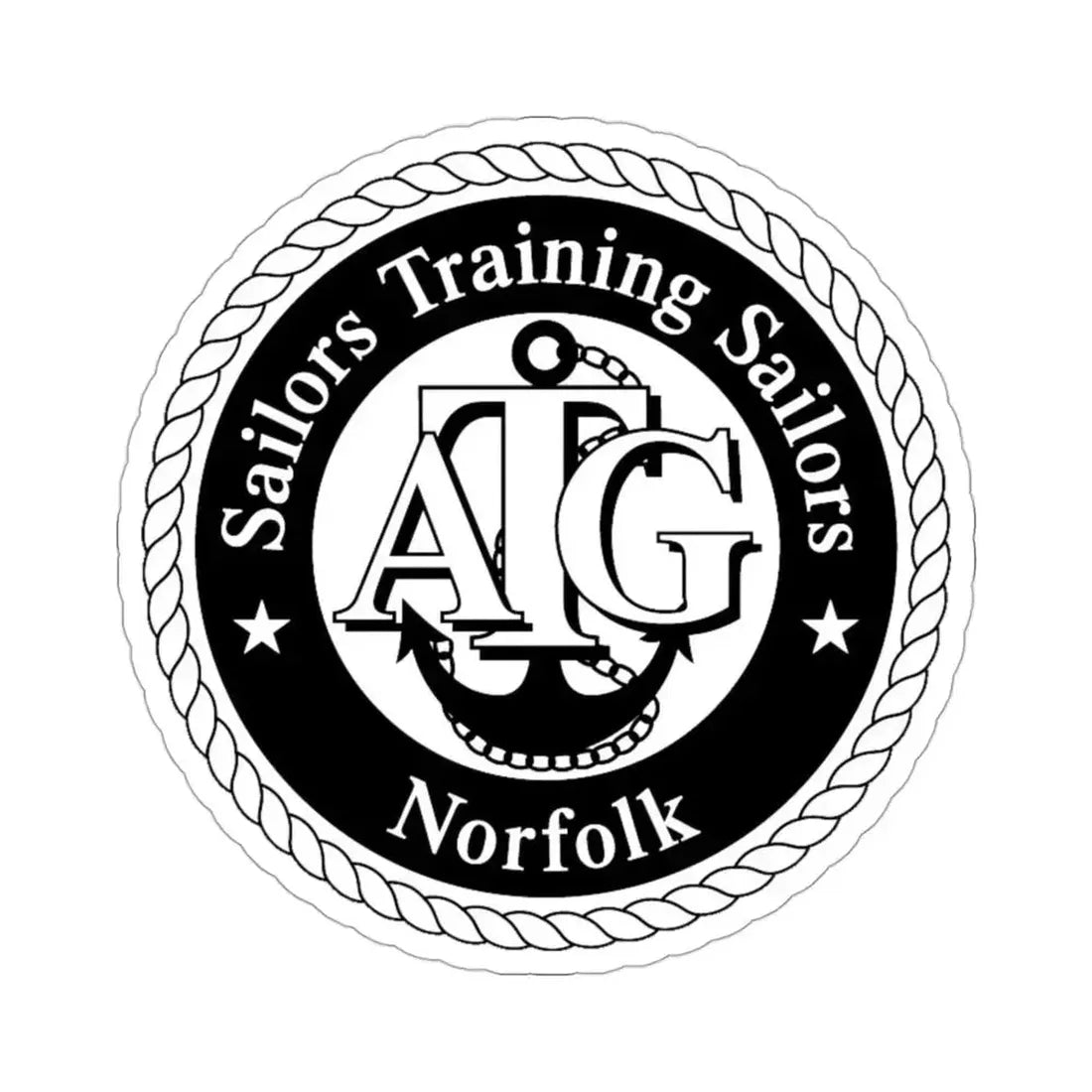 AFLOAT Training Group ATG Norfolk BW (U.S. Navy) STICKER Vinyl Die-Cut Decal 3 Inch - The Sticker Space