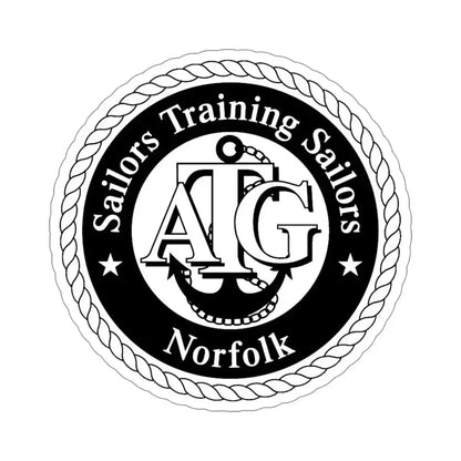 AFLOAT Training Group ATG Norfolk BW (U.S. Navy) STICKER Vinyl Die-Cut Decal 5 Inch - The Sticker Space