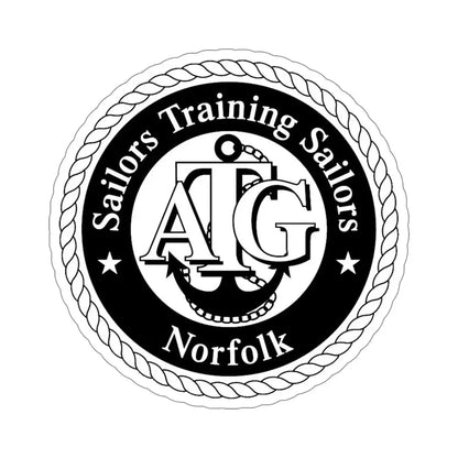 AFLOAT Training Group ATG Norfolk BW (U.S. Navy) STICKER Vinyl Die-Cut Decal - The Sticker Space