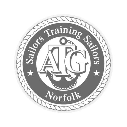 AFLOAT Training Group ATG Norfolk BW (U.S. Navy) STICKER Vinyl Kiss-Cut Decal 2 Inch Transparent - The Sticker Space
