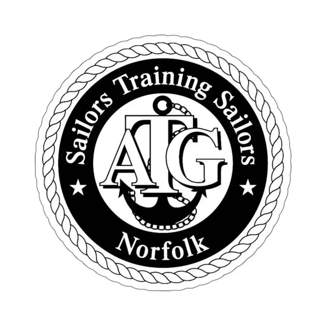 AFLOAT Training Group ATG Norfolk BW (U.S. Navy) STICKER Vinyl Kiss-Cut Decal 6 Inch White - The Sticker Space