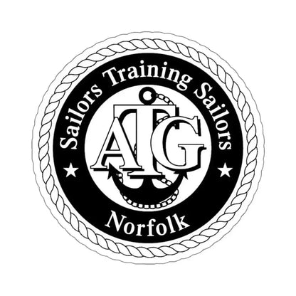 AFLOAT Training Group ATG Norfolk BW (U.S. Navy) STICKER Vinyl Kiss-Cut Decal 6 Inch White - The Sticker Space