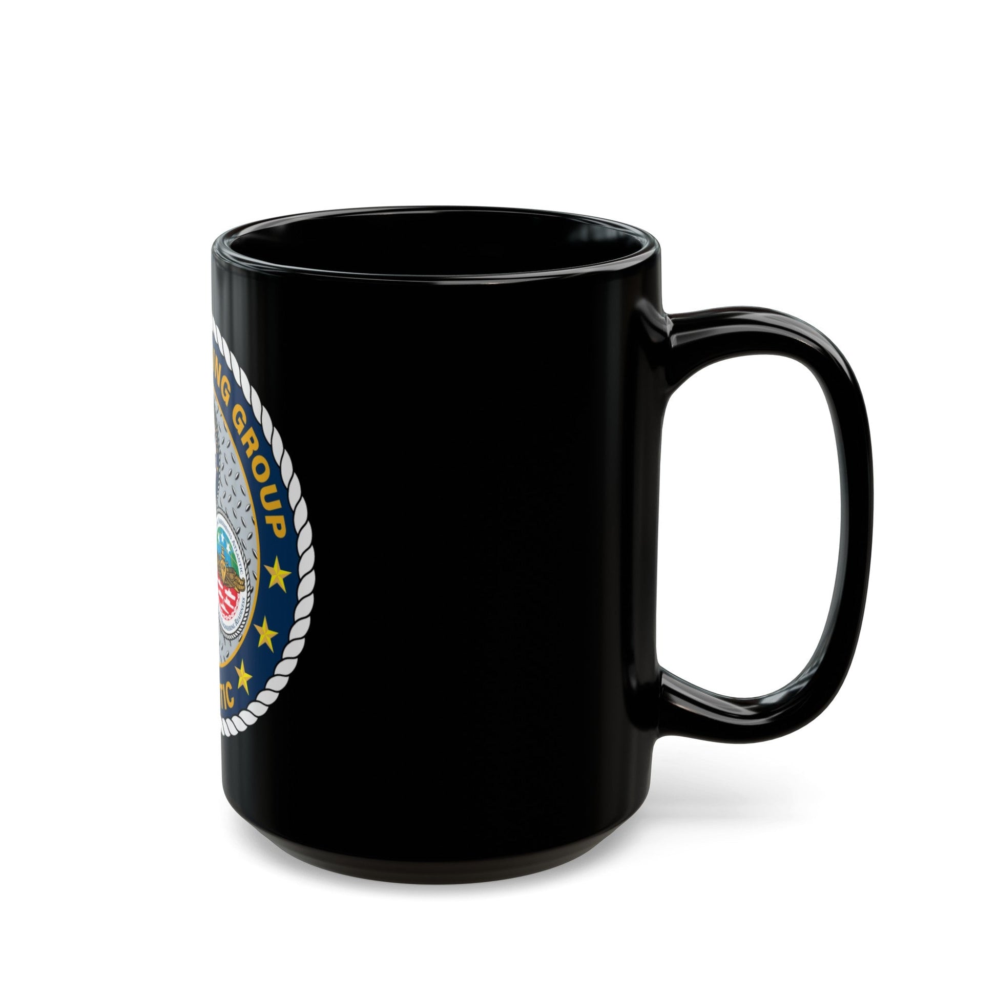 Afloat Training Group Atlantic (U.S. Navy) Black Coffee Mug-The Sticker Space