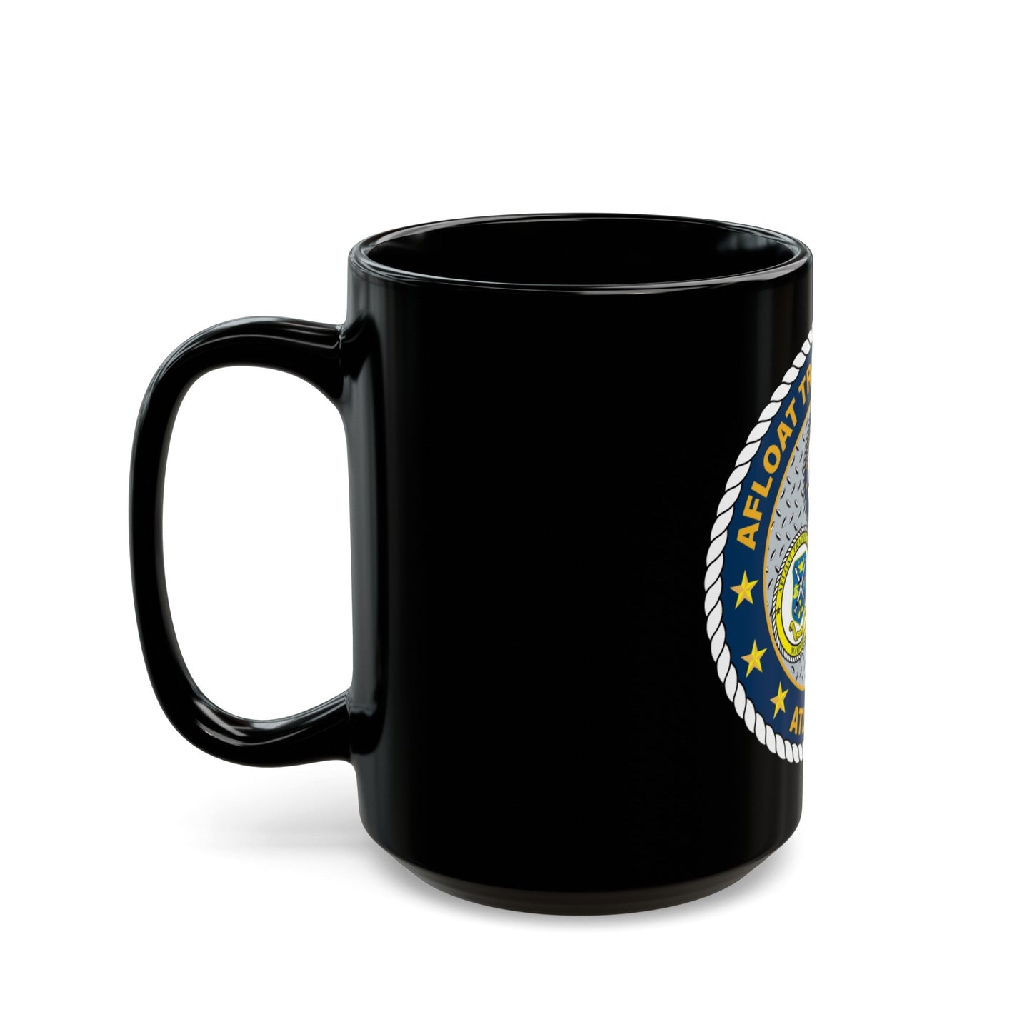 Afloat Training Group Atlantic (U.S. Navy) Black Coffee Mug-The Sticker Space