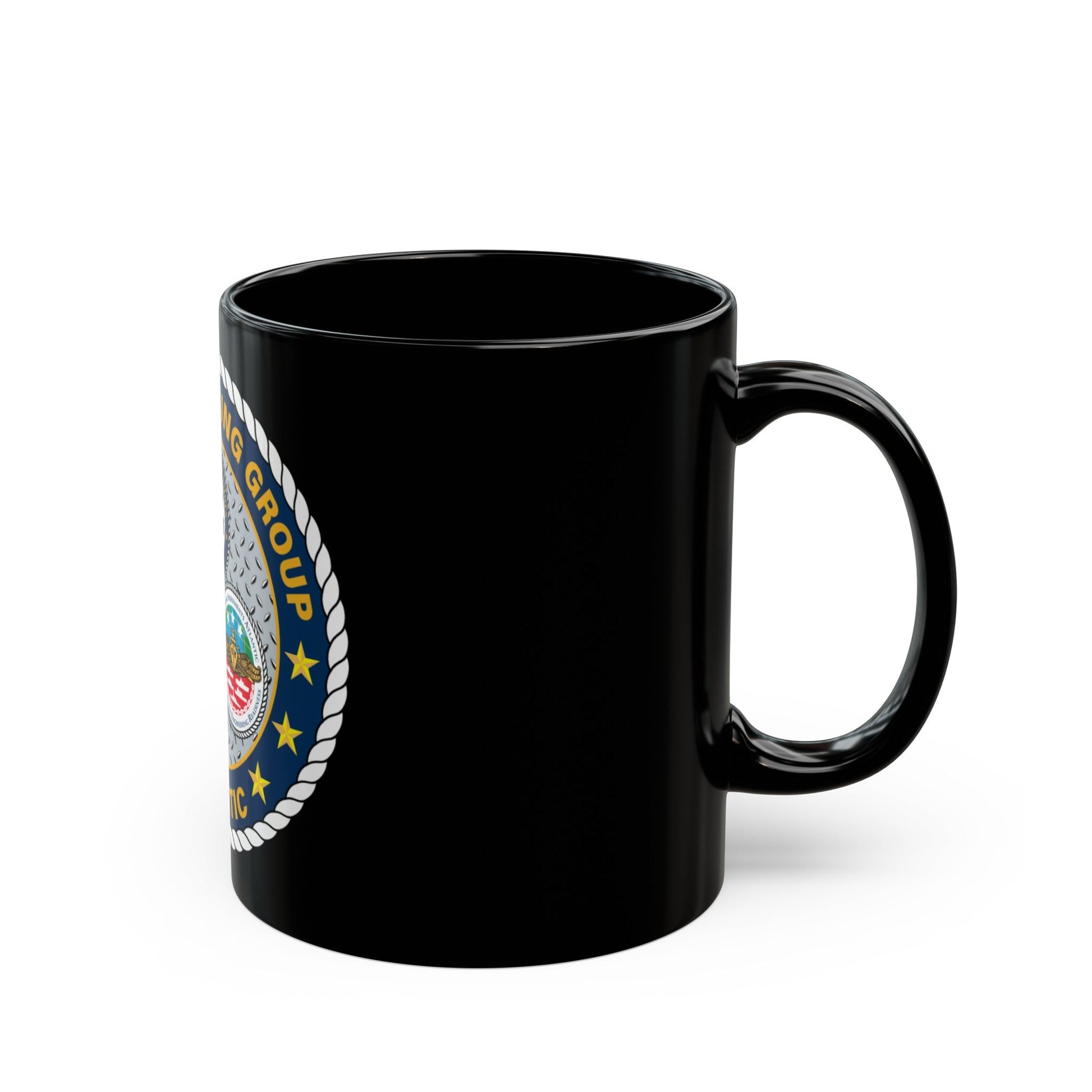 Afloat Training Group Atlantic (U.S. Navy) Black Coffee Mug-The Sticker Space