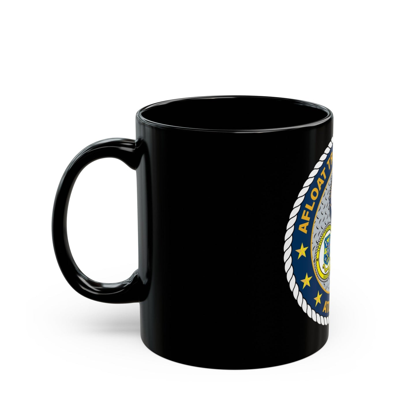 Afloat Training Group Atlantic (U.S. Navy) Black Coffee Mug-The Sticker Space