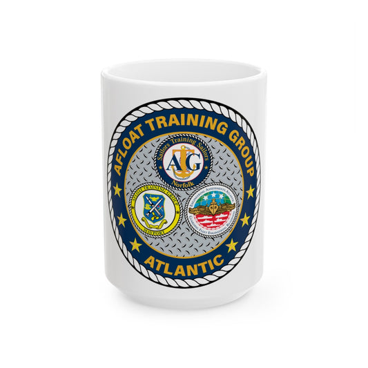 Afloat Training Group Atlantic (U.S. Navy) White Coffee Mug-15oz-The Sticker Space