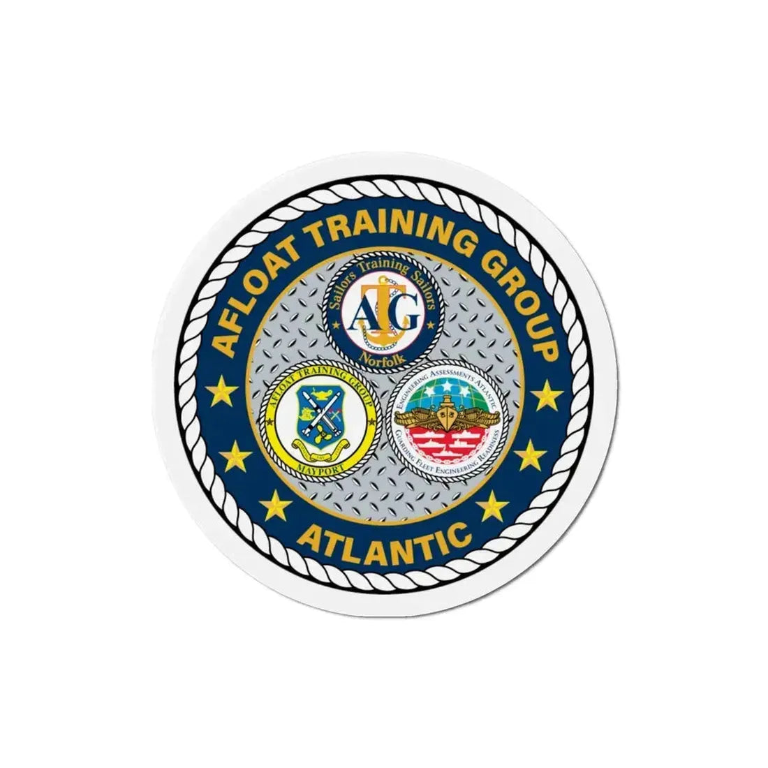 Afloat Training Group Atlantic (U.S. Navy) Refrigerator Magnet 4 Inch - The Sticker Space