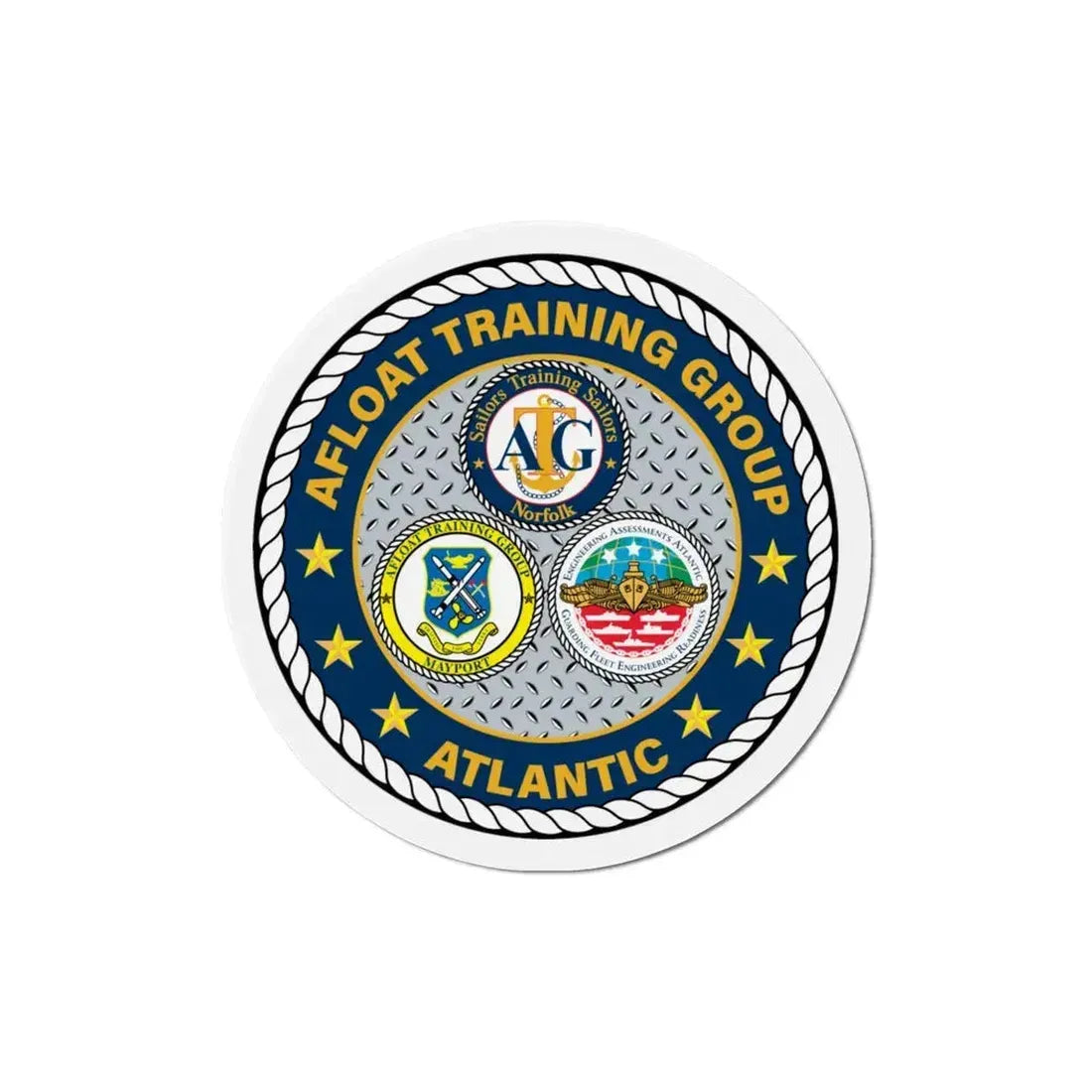 Afloat Training Group Atlantic (U.S. Navy) Refrigerator Magnet 5 Inch - The Sticker Space