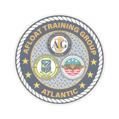 Afloat Training Group Atlantic (U.S. Navy) STICKER Vinyl Kiss-Cut Decal 3 Inch Transparent - The Sticker Space