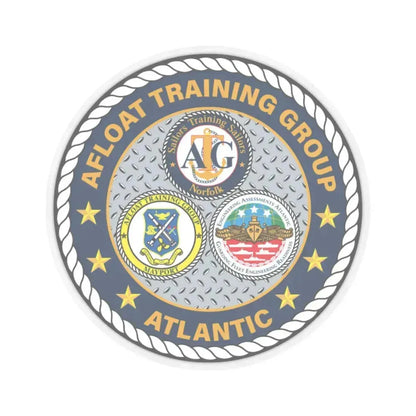 Afloat Training Group Atlantic (U.S. Navy) STICKER Vinyl Kiss-Cut Decal 4 Inch Transparent - The Sticker Space