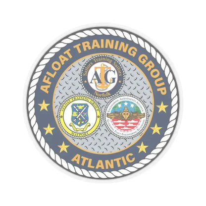 Afloat Training Group Atlantic (U.S. Navy) STICKER Vinyl Kiss-Cut Decal 6 Inch Transparent - The Sticker Space