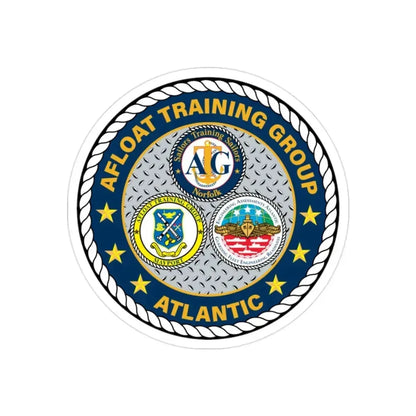 Afloat Training Group Atlantic (U.S. Navy) Transparent STICKER Die-Cut Vinyl Decal 2 Inch - The Sticker Space