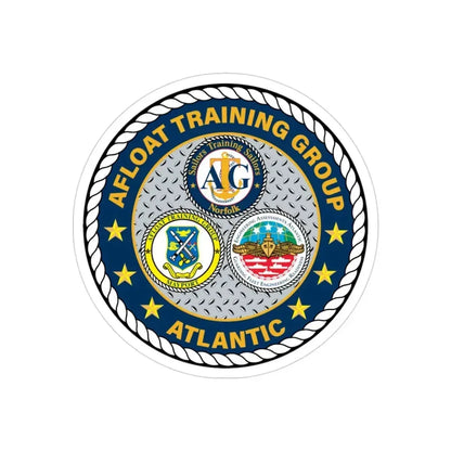 Afloat Training Group Atlantic (U.S. Navy) Transparent STICKER Die-Cut Vinyl Decal - The Sticker Space