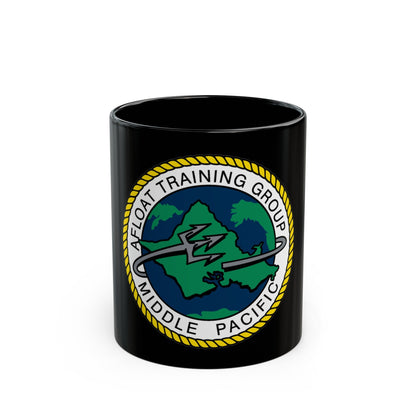 AFLOAT Training Group MID PACIFIC (U.S. Navy) Black Coffee Mug-11oz-The Sticker Space