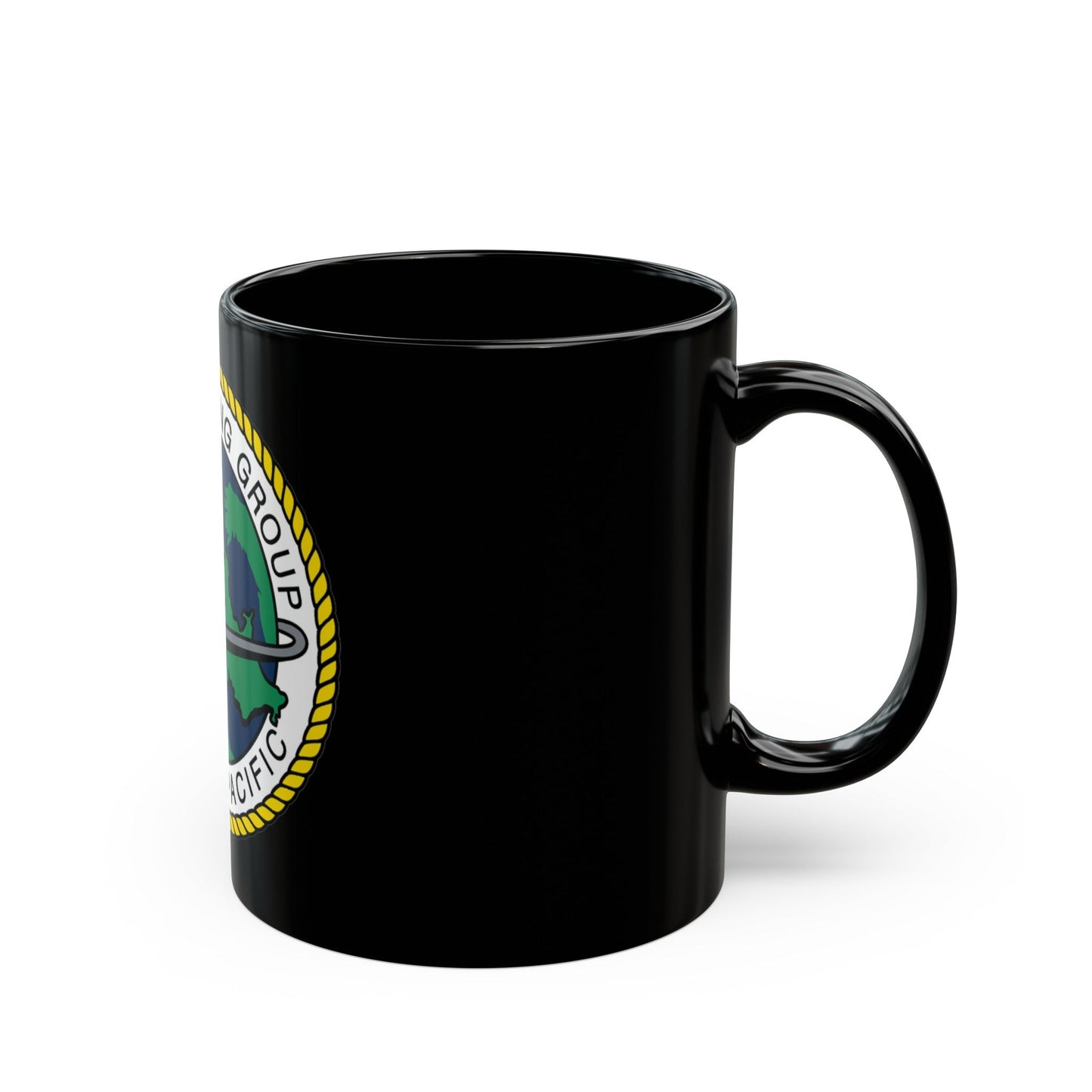 AFLOAT Training Group MID PACIFIC (U.S. Navy) Black Coffee Mug-The Sticker Space