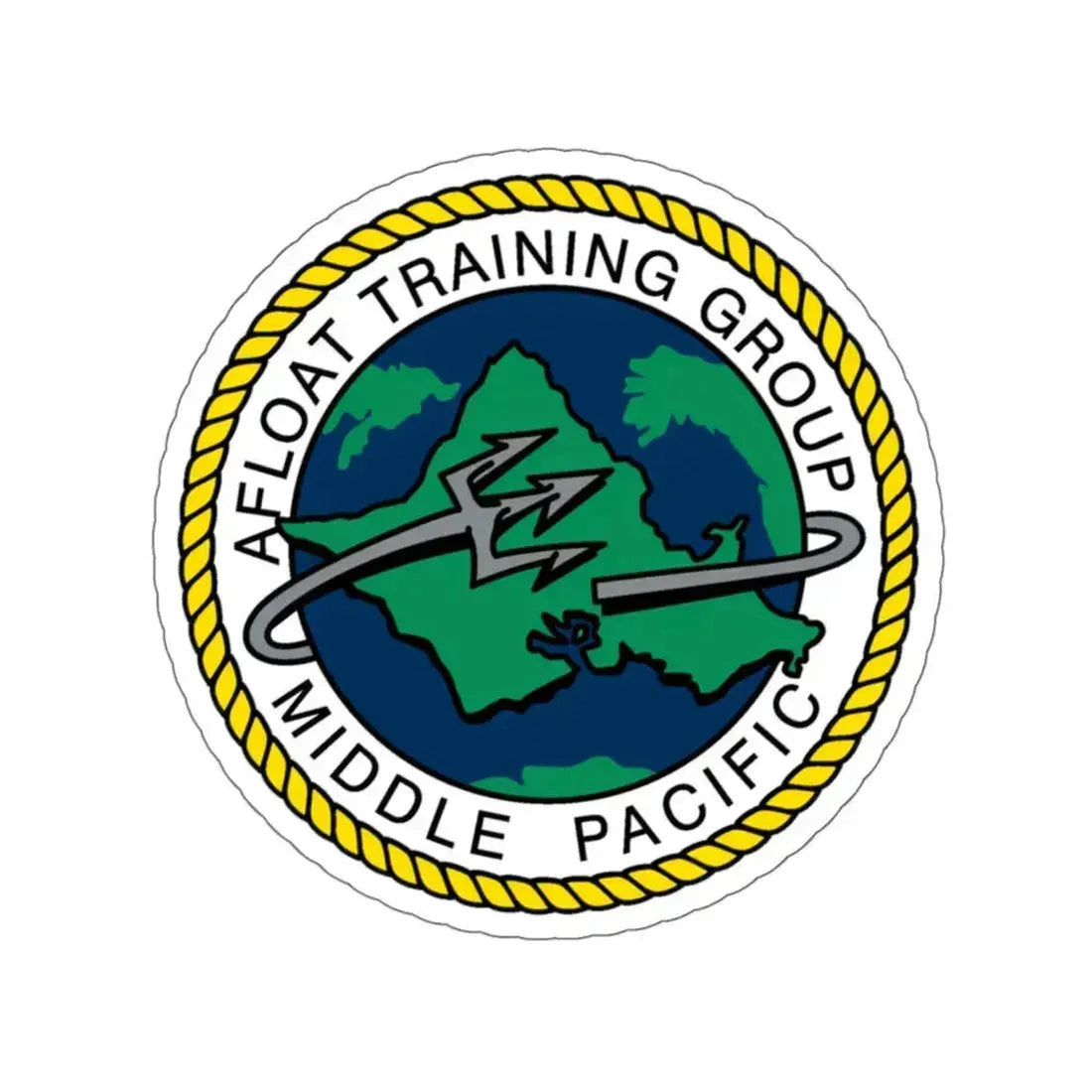 AFLOAT Training Group MID PACIFIC (U.S. Navy) STICKER Vinyl Kiss-Cut Decal 6 Inch White - The Sticker Space