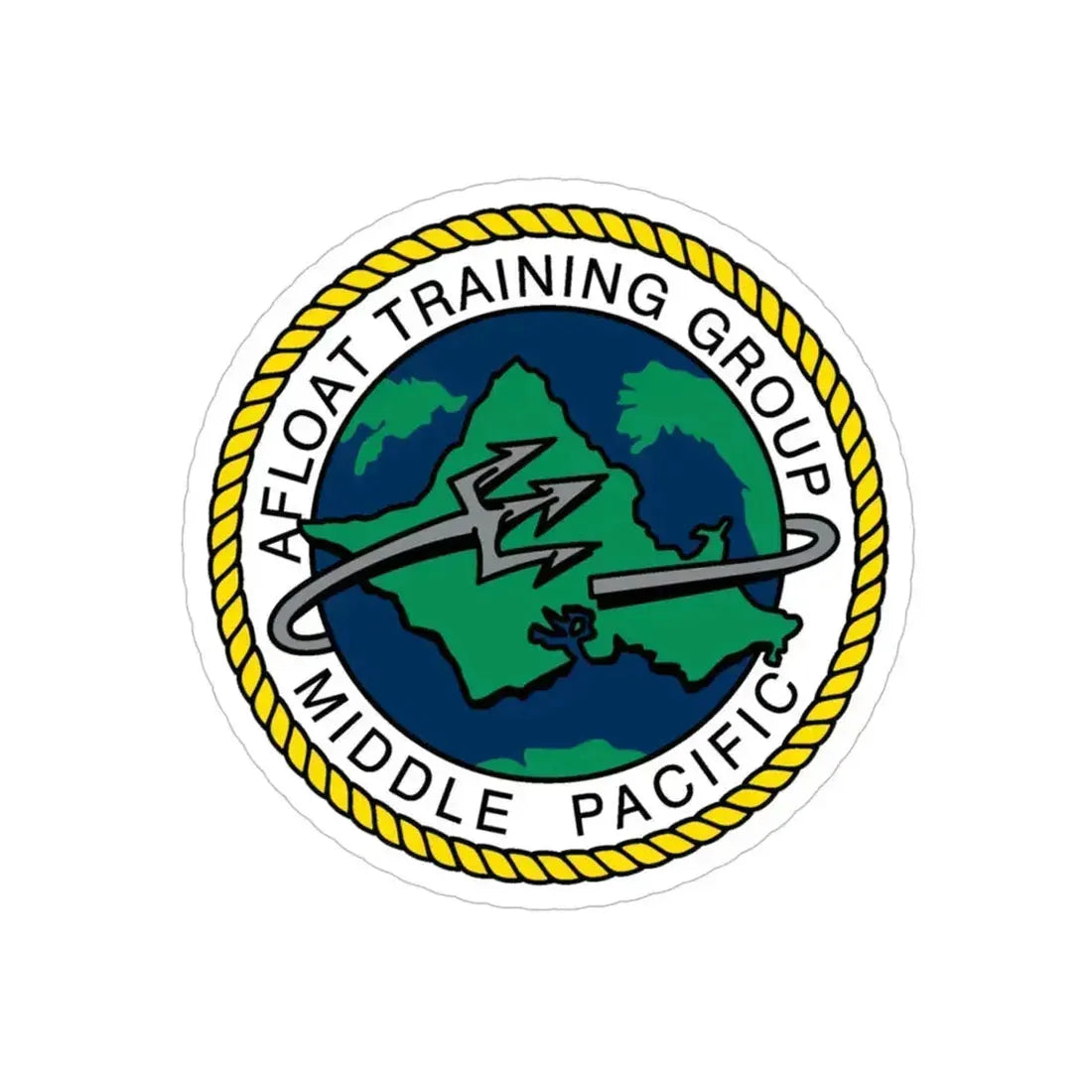 AFLOAT Training Group MID PACIFIC (U.S. Navy) Transparent STICKER Die-Cut Vinyl Decal 5 Inch - The Sticker Space