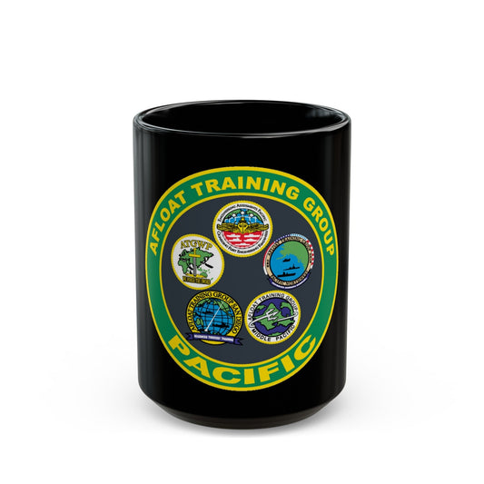 Afloat Training Group Pacific (U.S. Navy) Black Coffee Mug-15oz-The Sticker Space