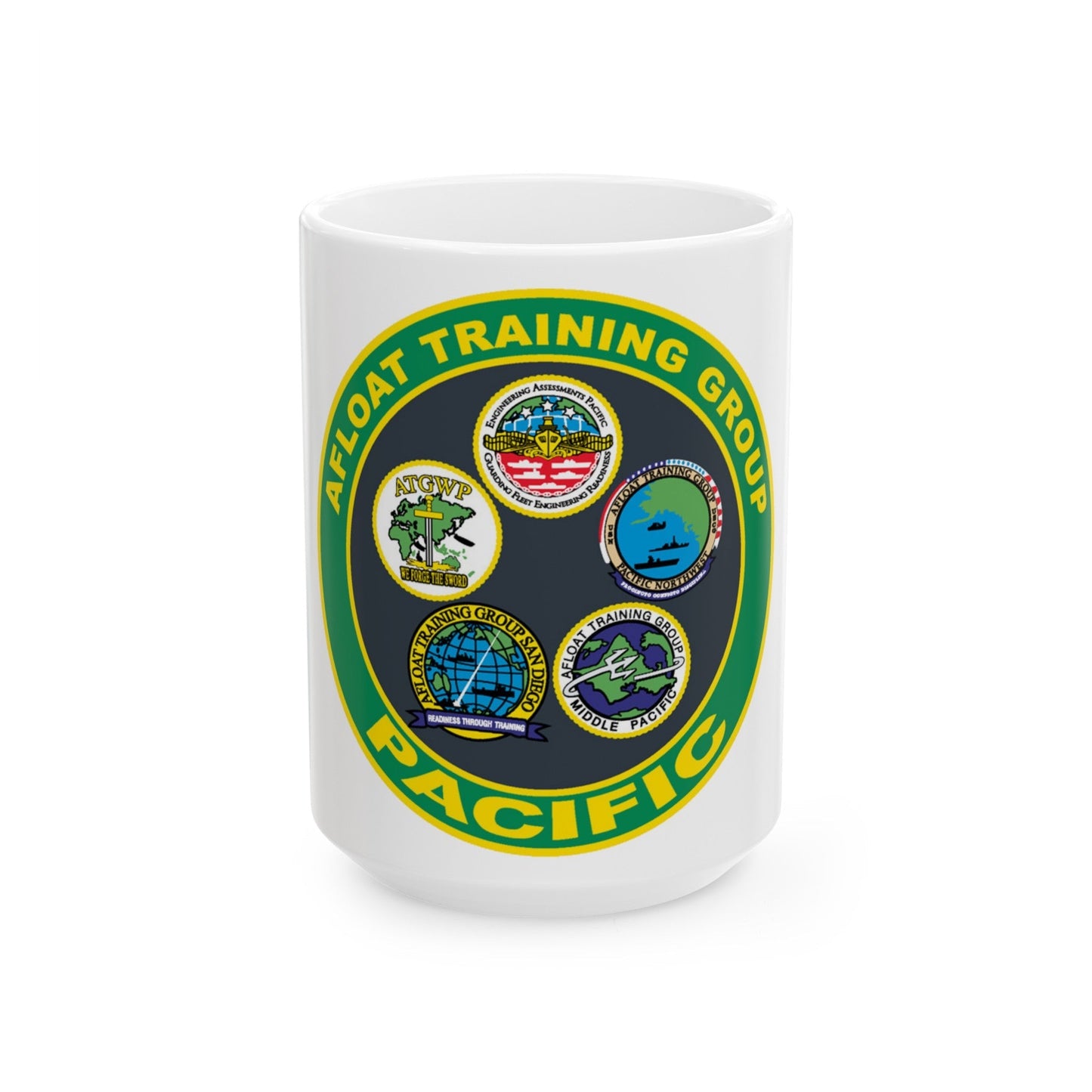 Afloat Training Group Pacific (U.S. Navy) White Coffee Mug-15oz-The Sticker Space