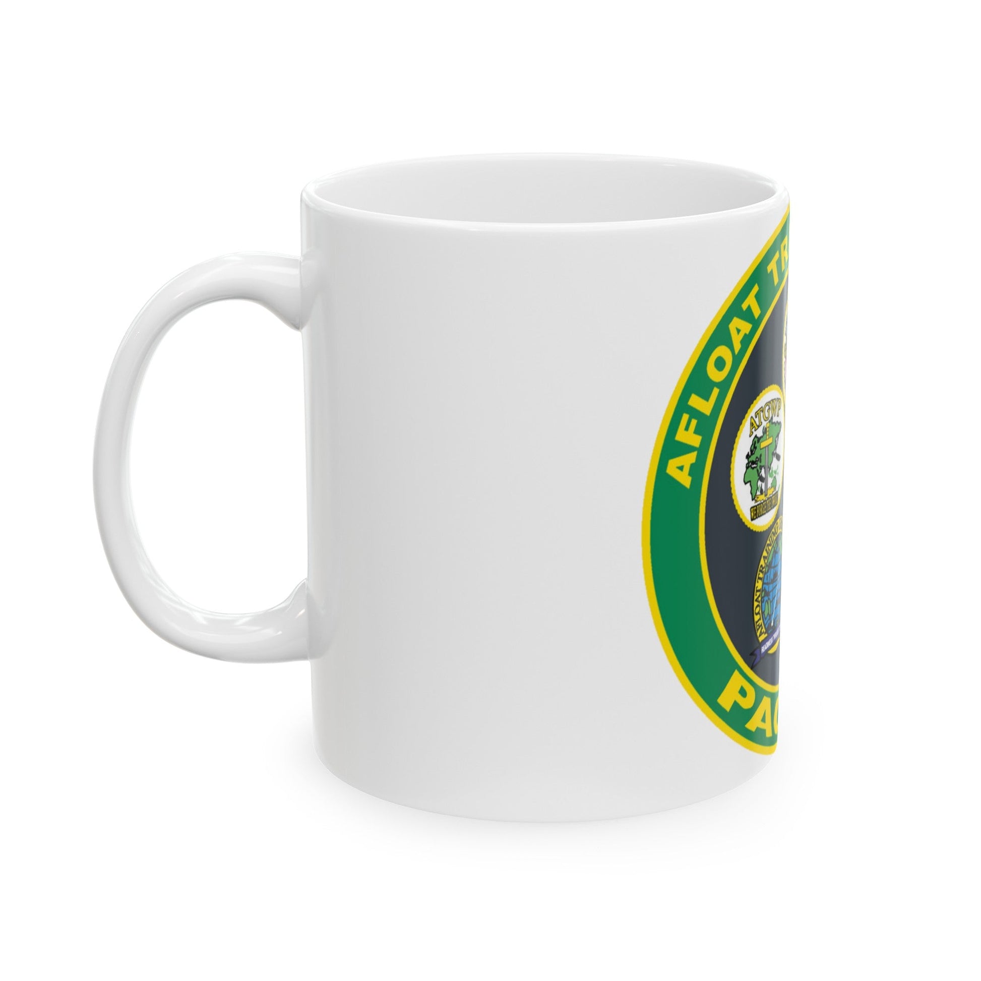 Afloat Training Group Pacific (U.S. Navy) White Coffee Mug-The Sticker Space