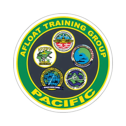 Afloat Training Group Pacific (U.S. Navy) STICKER Vinyl Kiss-Cut Decal 3 Inch White - The Sticker Space