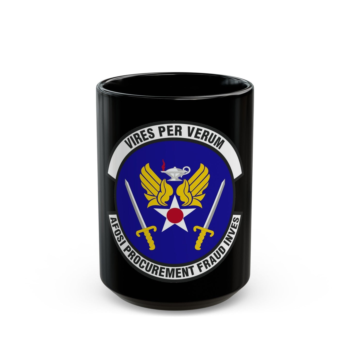 AFOSI Office of Procurement Fraud Investigations (U.S. Air Force) Black Coffee Mug-15oz-The Sticker Space