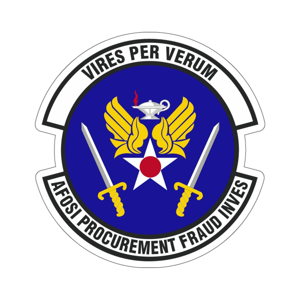 AFOSI Office of Procurement Fraud Investigations (U.S. Air Force) STICKER Vinyl Die-Cut Decal-White-The Sticker Space