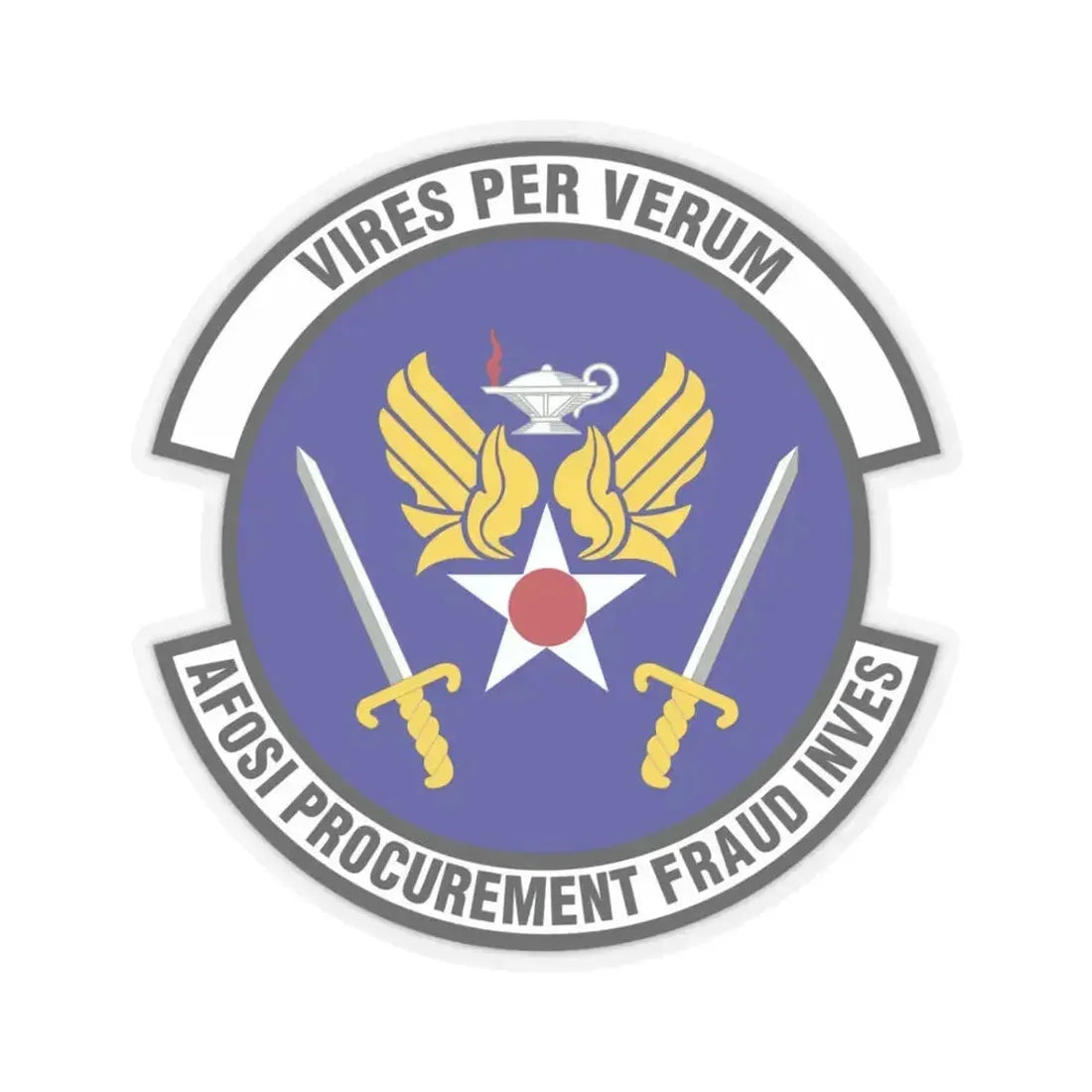AFOSI Office of Procurement Fraud Investigations (U.S. Air Force) STICKER Vinyl Kiss-Cut Decal 3 Inch Transparent - The Sticker Space