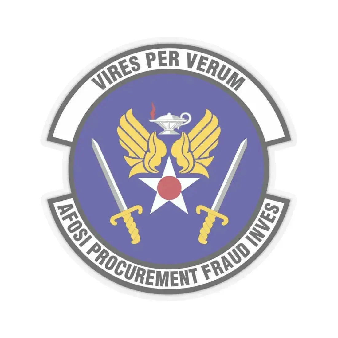 AFOSI Office of Procurement Fraud Investigations (U.S. Air Force) STICKER Vinyl Kiss-Cut Decal 4 Inch Transparent - The Sticker Space