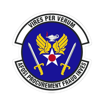 AFOSI Office of Procurement Fraud Investigations (U.S. Air Force) STICKER Vinyl Kiss-Cut Decal 4 Inch White - The Sticker Space