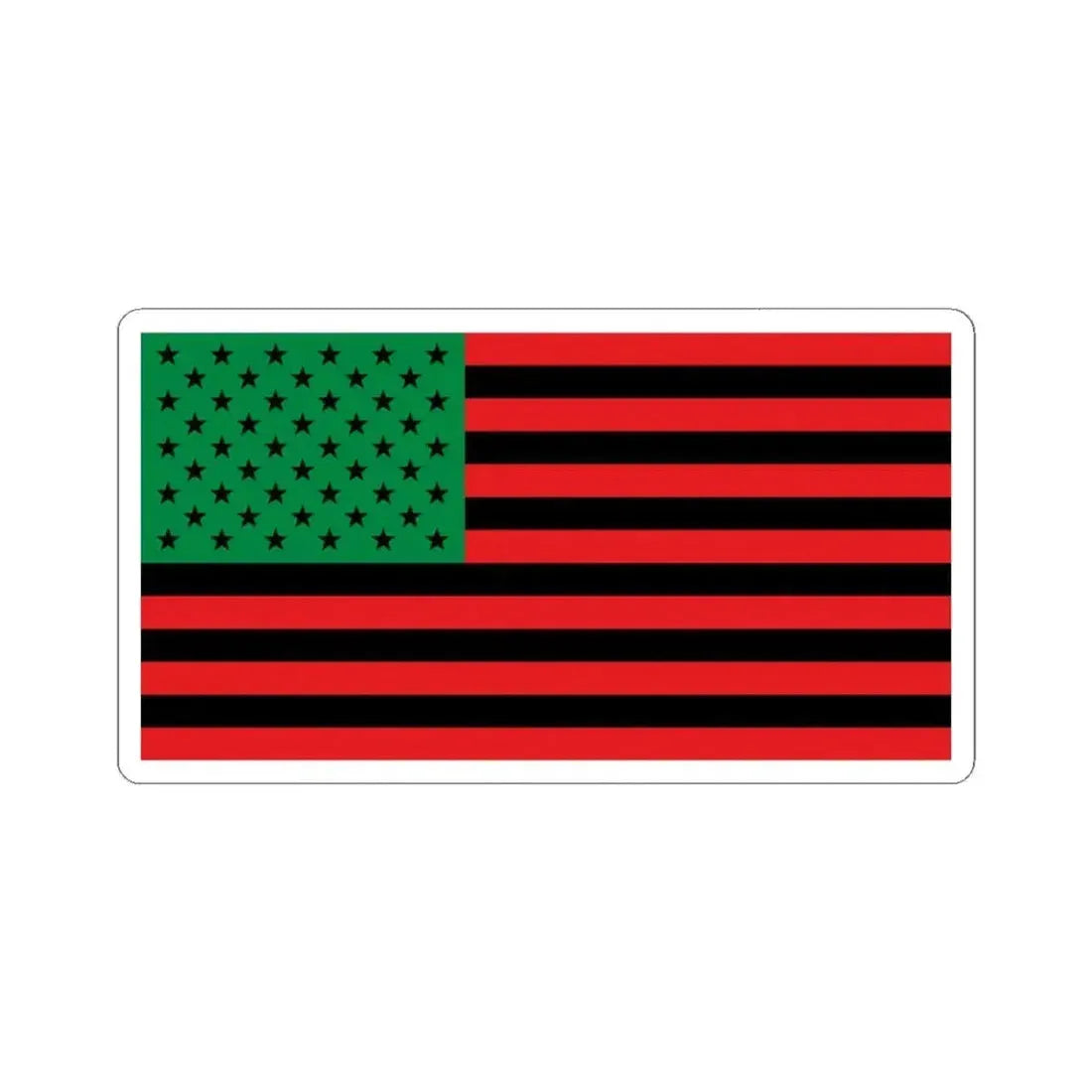 African America Flag (United States) STICKER Vinyl Kiss-Cut Decal 3 Inch White - The Sticker Space