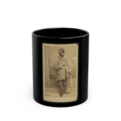 African American Man, Full-Length Portrait, Facing Right (U.S. Civil War) Black Coffee Mug