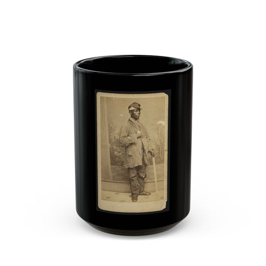 African American Man, Full-Length Portrait, Facing Right (U.S. Civil War) Black Coffee Mug