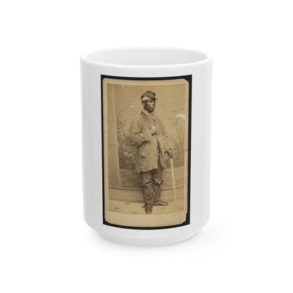 African American Man, Full-Length Portrait, Facing Right (U.S. Civil War) White Coffee Mug