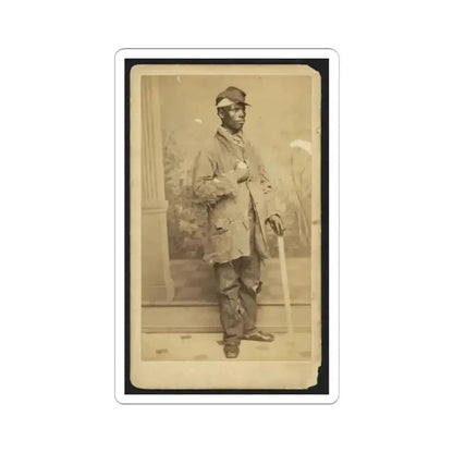 African American Man, Full-Length Portrait, Facing Right (U.S. Civil War) STICKER Vinyl Kiss-Cut Decal 2 Inch White - The Sticker Space