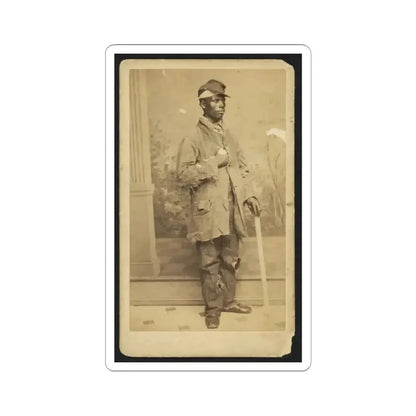 African American Man, Full-Length Portrait, Facing Right (U.S. Civil War) STICKER Vinyl Kiss-Cut Decal 6 Inch White - The Sticker Space