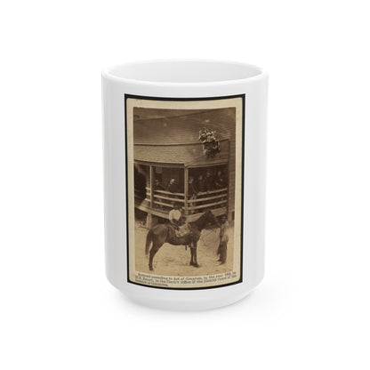 African American Men Tending A Horse (U.S. Civil War) White Coffee Mug-15oz-The Sticker Space