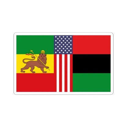 African American Unity Flag (United States) STICKER Vinyl Kiss-Cut Decal 2 Inch White - The Sticker Space