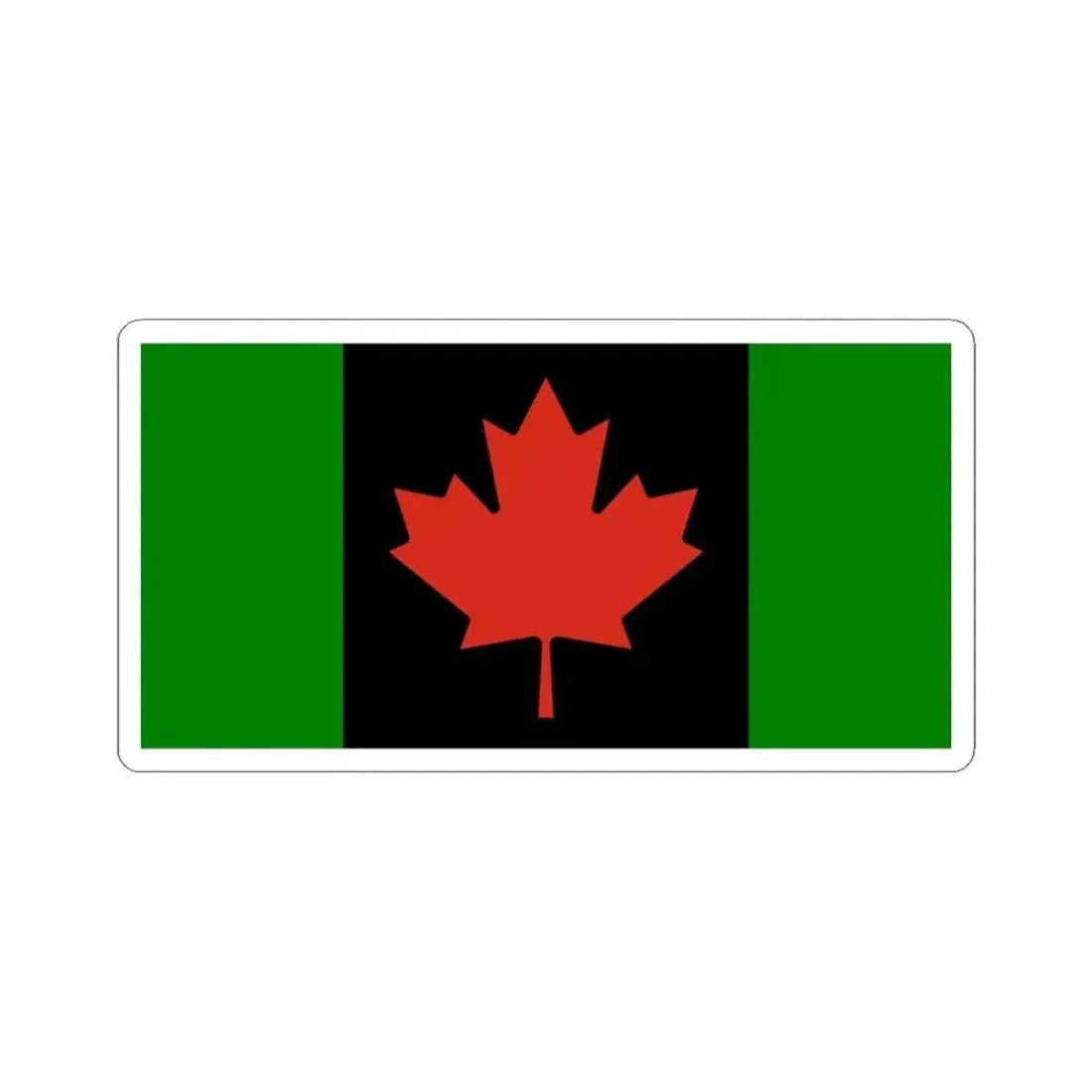 African Canada Flag (Canada) STICKER Vinyl Kiss-Cut Decal 3 Inch White - The Sticker Space