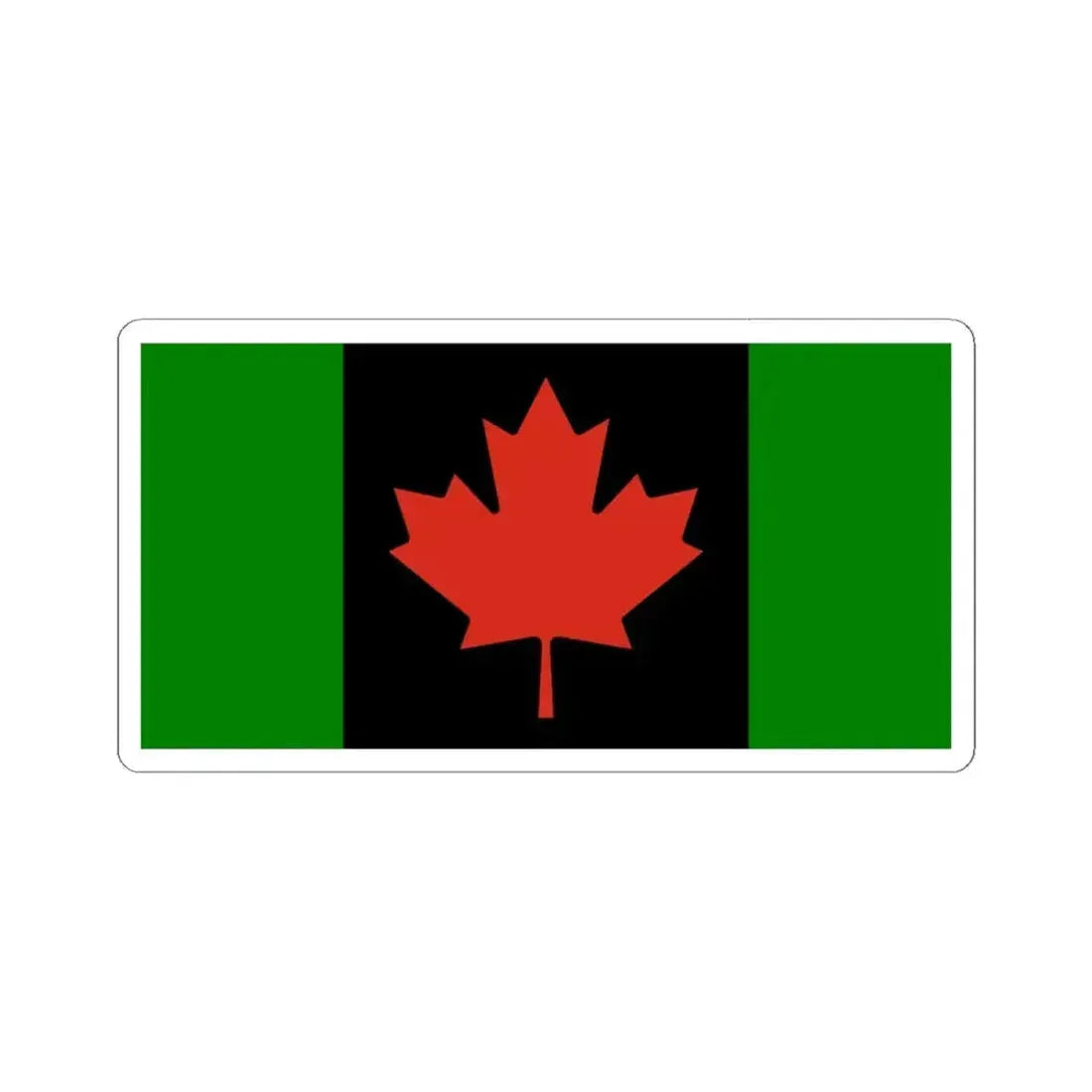 African Canada Flag (Canada) STICKER Vinyl Kiss-Cut Decal 4 Inch White - The Sticker Space