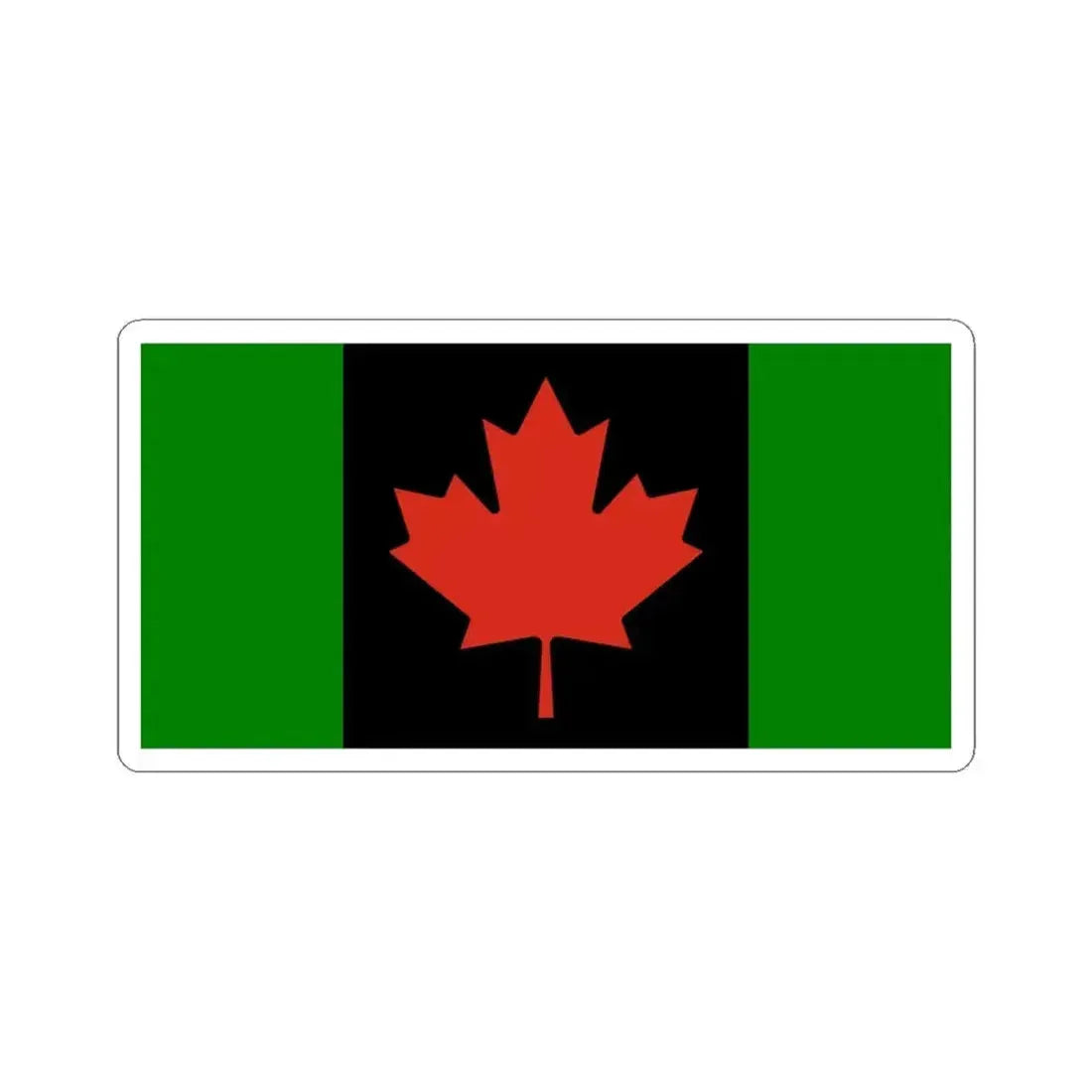 African Canada Flag (Canada) STICKER Vinyl Kiss-Cut Decal 6 Inch White - The Sticker Space