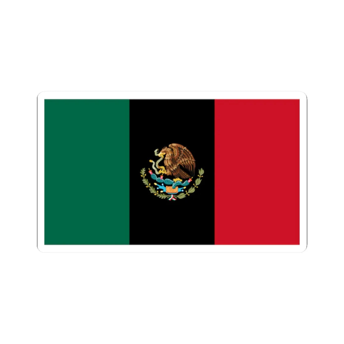 African Mexico Flag (Mexico) STICKER Vinyl Kiss-Cut Decal 2 Inch White - The Sticker Space