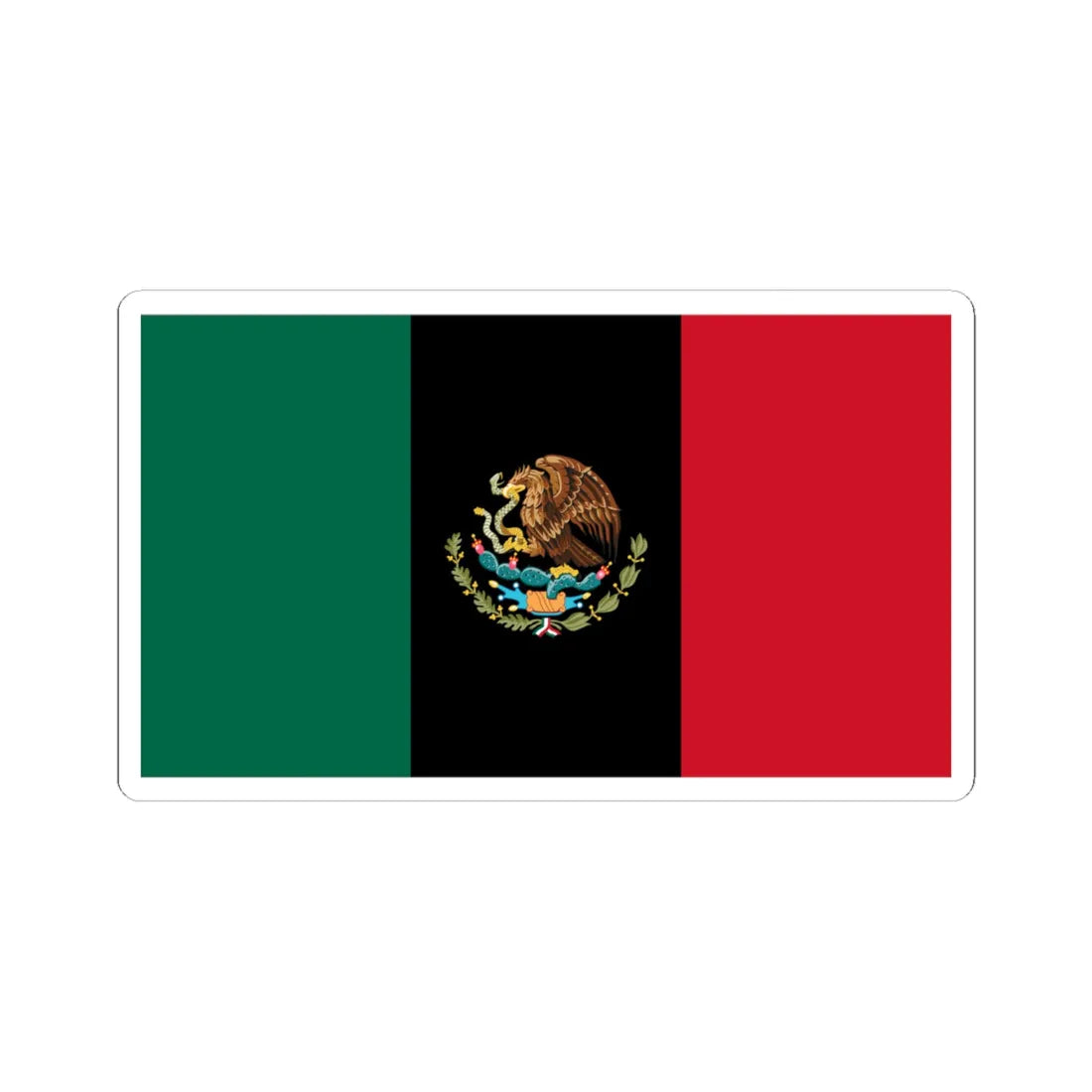 African Mexico Flag (Mexico) STICKER Vinyl Kiss-Cut Decal 6 Inch White - The Sticker Space