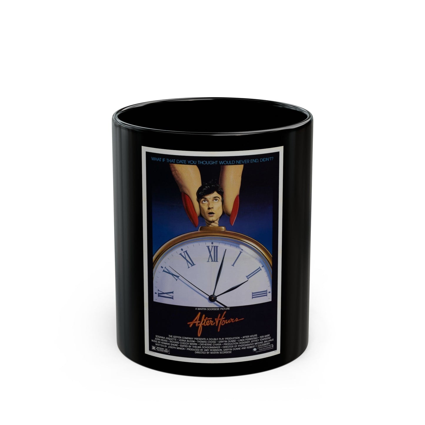 AFTER HOURS 1985 Movie Poster - Black Coffee Mug-11oz-The Sticker Space