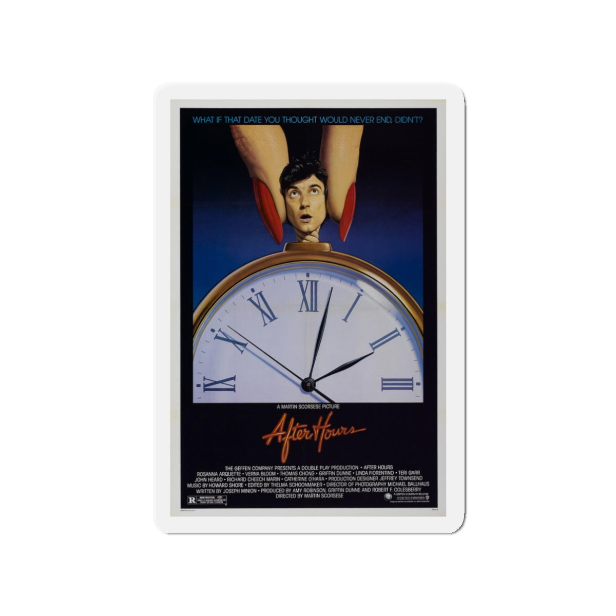 AFTER HOURS 1985 Movie Poster - Die-Cut Magnet-3" x 3"-The Sticker Space